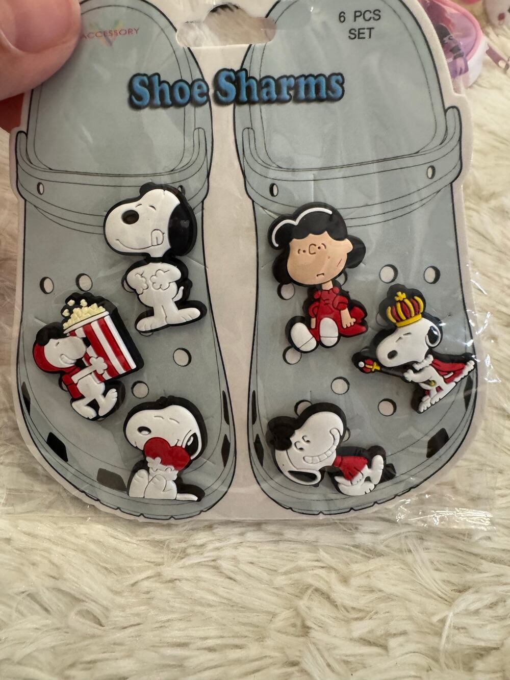 Peanuts Snoopy Shoe Charms 6 piece set